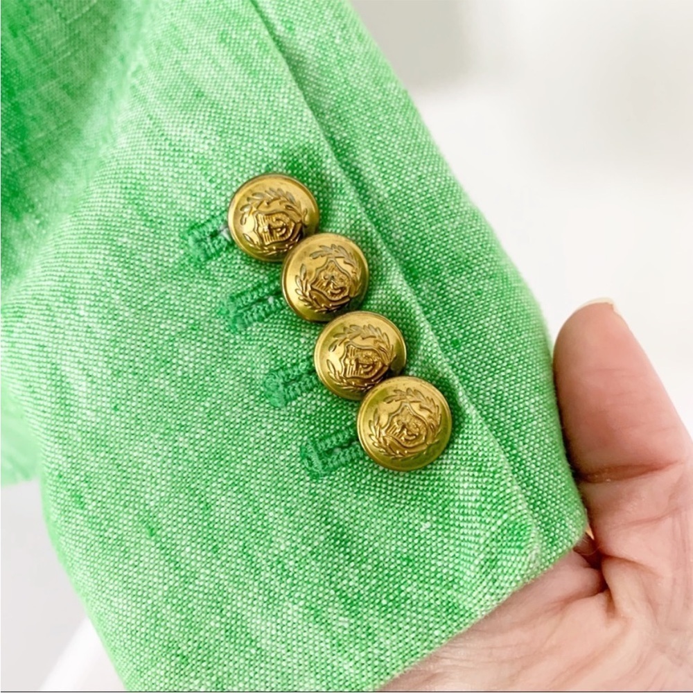 J. Crew Rhodes 100% Linen Blazer Jacket Lime - Picture 9 of 16